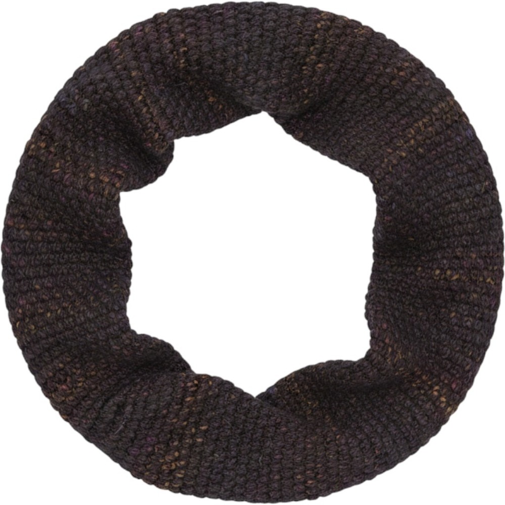 Roots Womens Chunky Knit Infinity Scarf Wool Blend Marled Purple Black OS